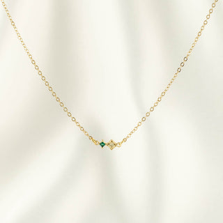 Hazel Emerald Necklace - Gold Filled