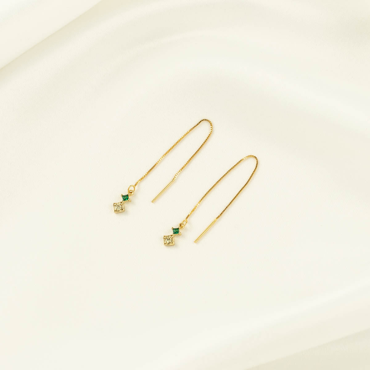 Hazel Green and Yellow Zircon Threaders