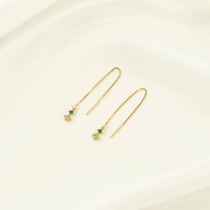 Hazel Green and Yellow Zircon Threaders