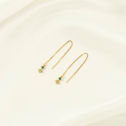 Hazel Green and Yellow Zircon Threaders