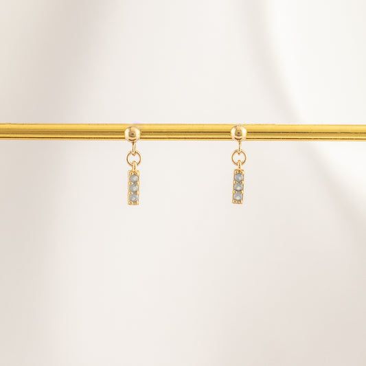 Sirius Moonstone Dangle Studs