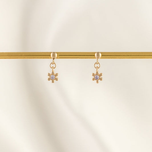 Lavender Mist Amethyst Dangle Studs