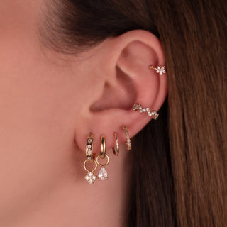 Dara White Zircon Hoops