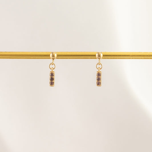 Ebony Rose Dangle Studs