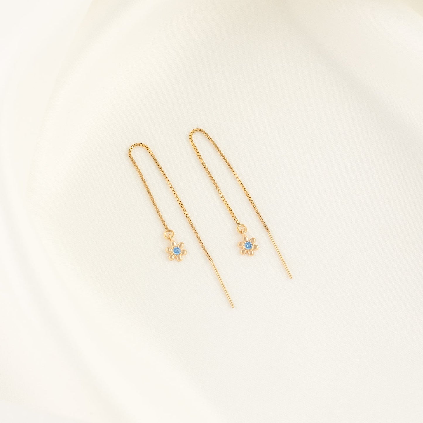 Azure Iris Sapphire Threaders