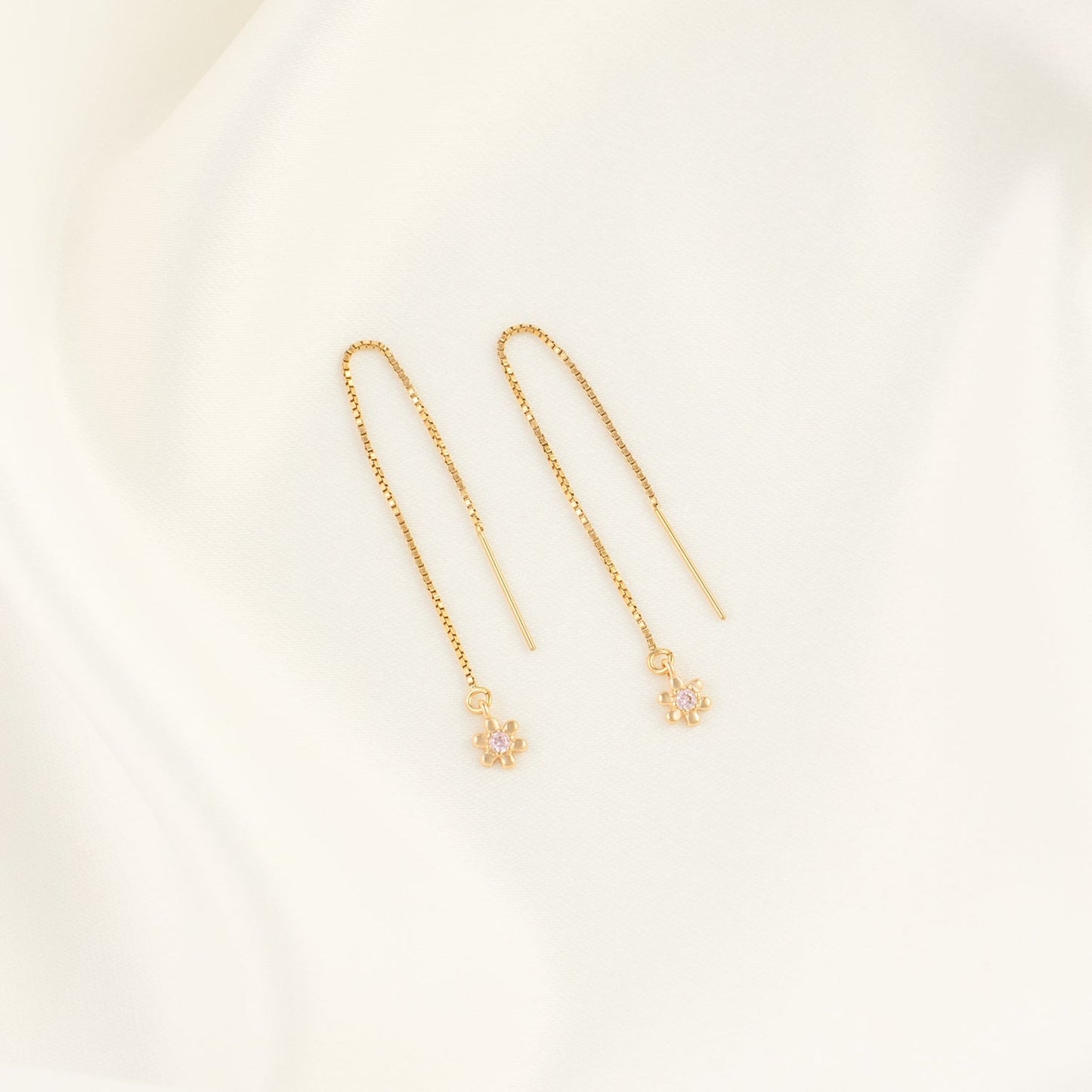 Cherry Blossom Tourmaline Threaders