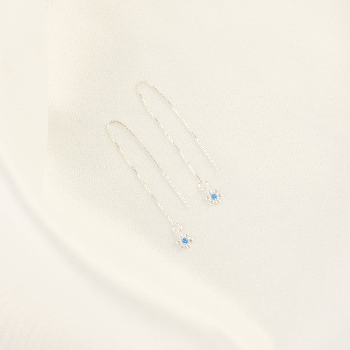 Azure Iris Sapphire Threaders