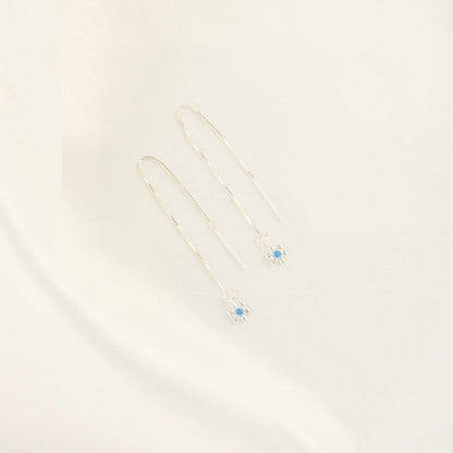 Azure Iris Sapphire Threaders