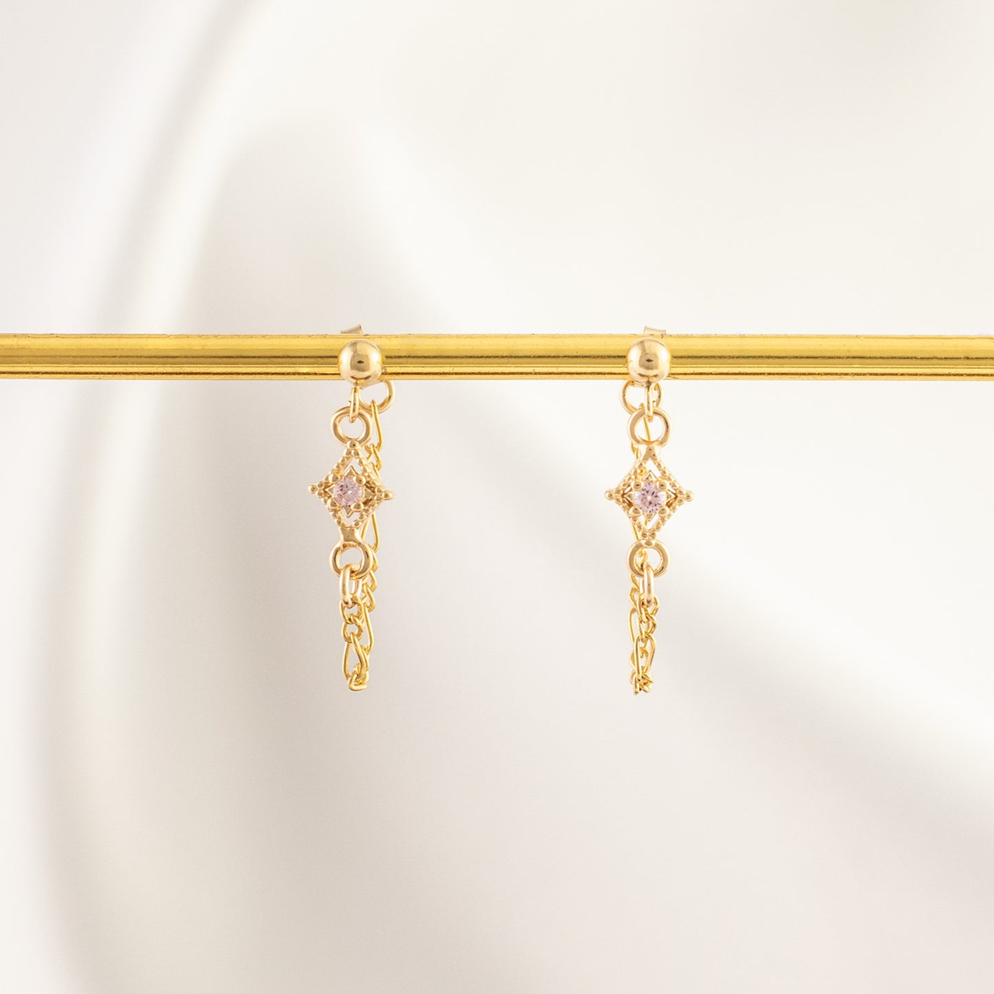 Aurora Tourmaline Chain Studs