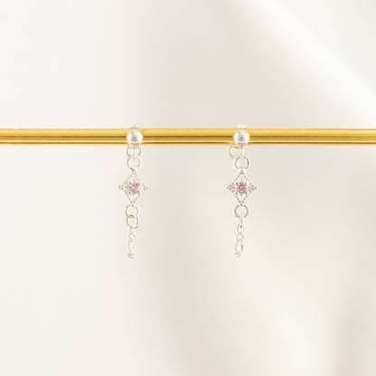 Aurora Tourmaline Chain Studs