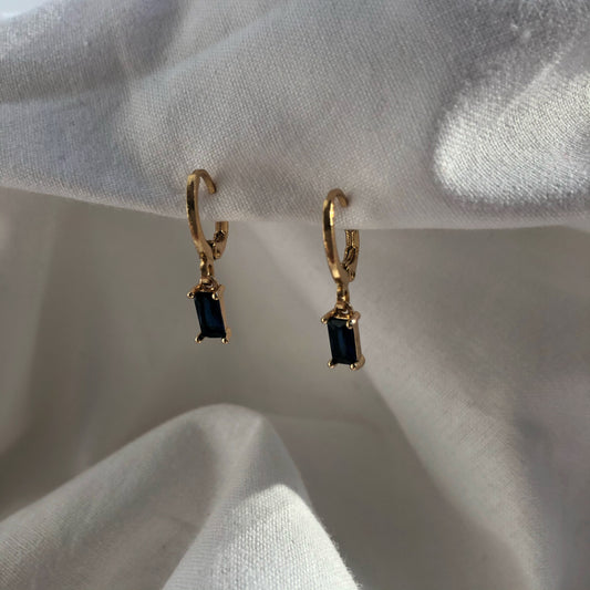 Avery Sapphire Huggie Earrings