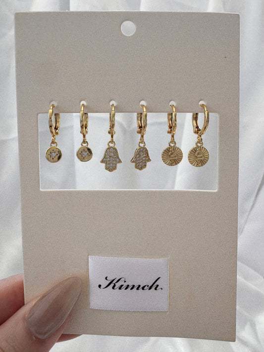 Fay Dealla Sylvie Huggie Earrings Set