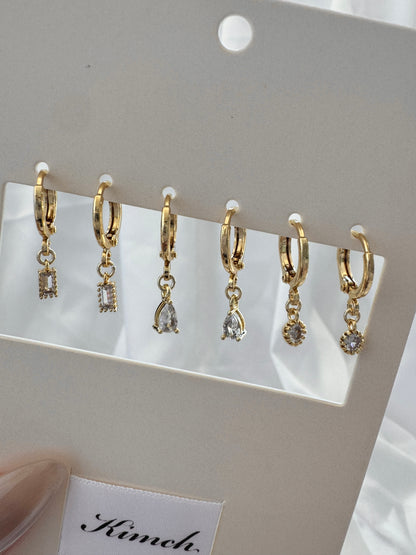 Grace Lisa Callista Diamond Huggie Earrings Set