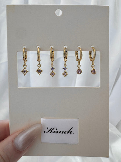 Pandora Mabel Evengaline Huggie Earrings Set