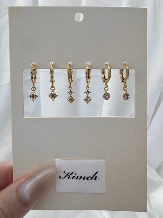 Pandora Mabel Evengaline Huggie Earrings Set