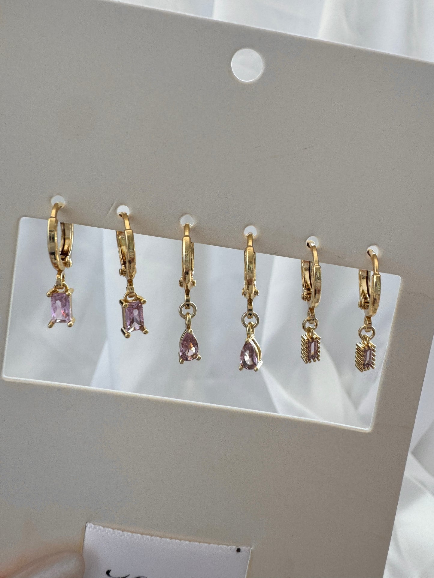 Paige Gina Seren Tourmaline Huggie Earrings Set