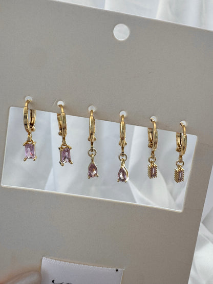 Paige Gina Seren Tourmaline Huggie Earrings Set