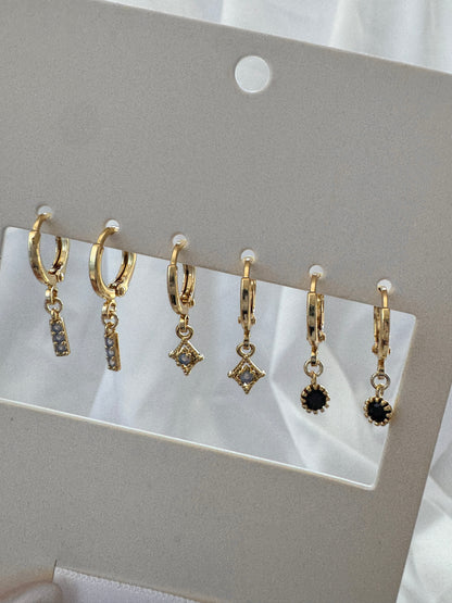 Sirius Glaucous Alexandra Huggie Earrings Set