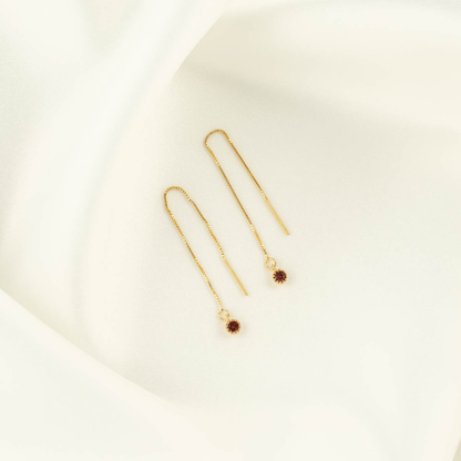 Jolie Red Zircon Threaders