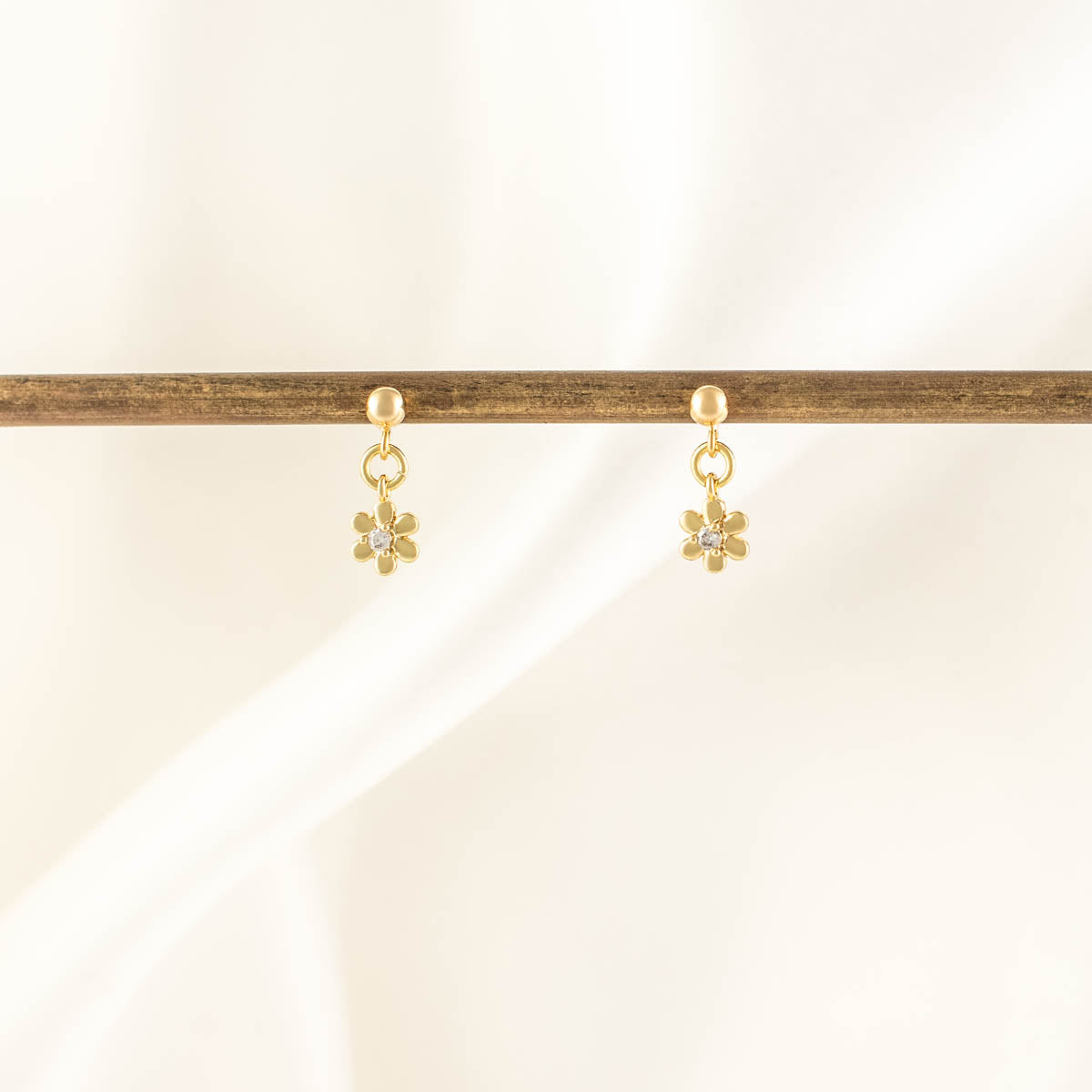 Kalina Flower Diamond Dangle Studs