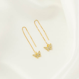 Kimi Butterfly White Zircon Threaders [PRE-ORDER]