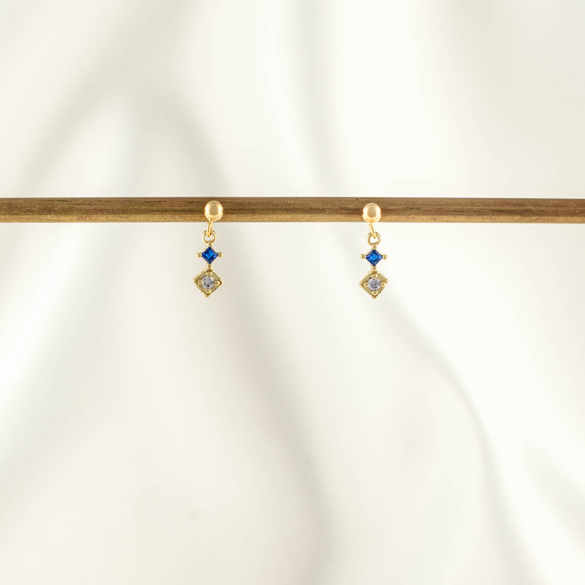 Lana Blue Zircon Dangle Studs