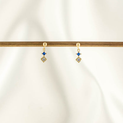 Lana Blue Zircon Dangle Studs
