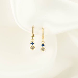 Lana Blue Zircon Huggie Earrings