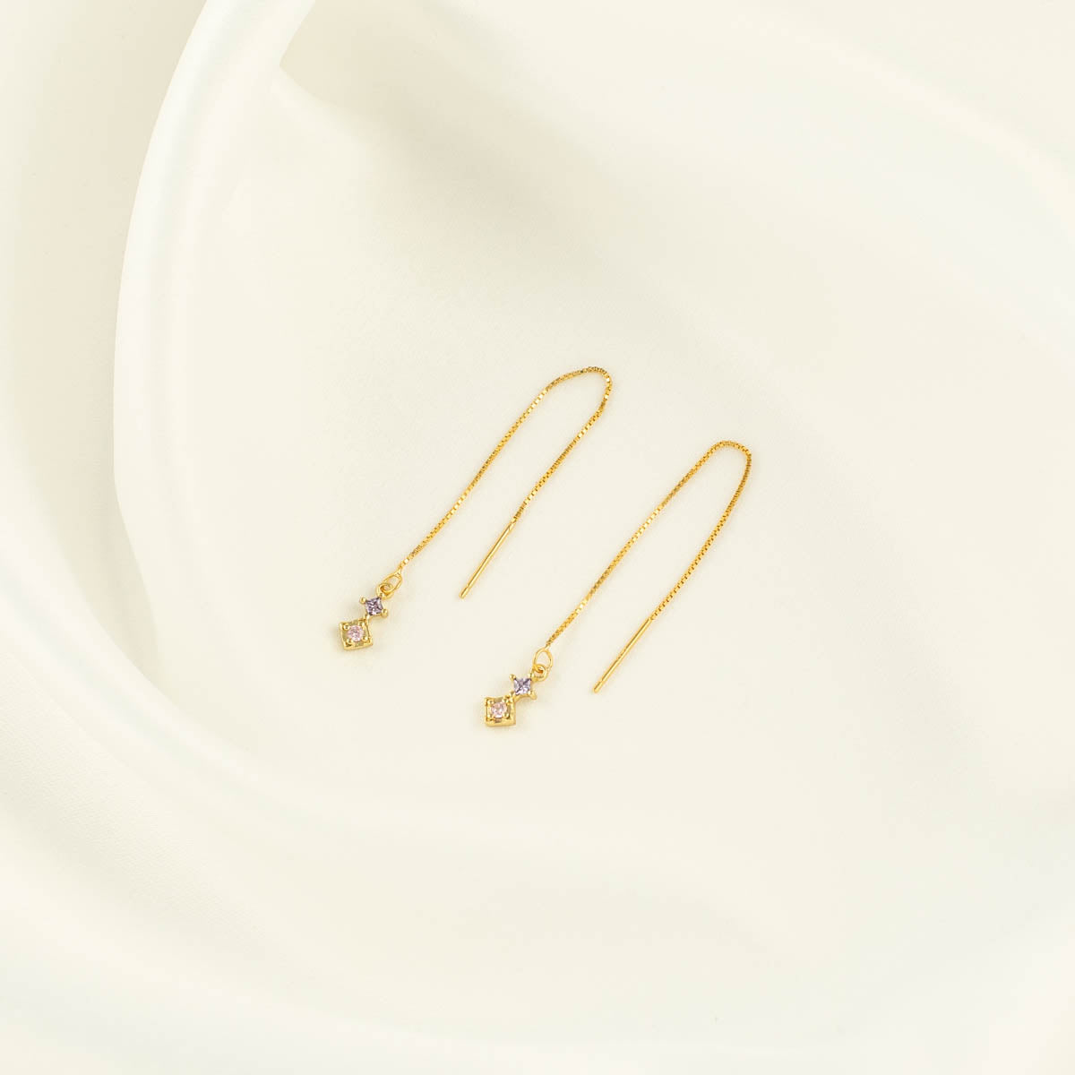 Mabel Pink and Purple Zircon Threaders