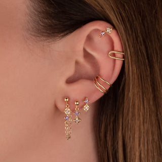 Mabel Pink and Purple Zircon Studs [PRE-ORDER]