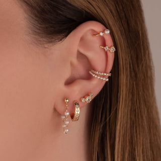 Dara White Zircon Hoops