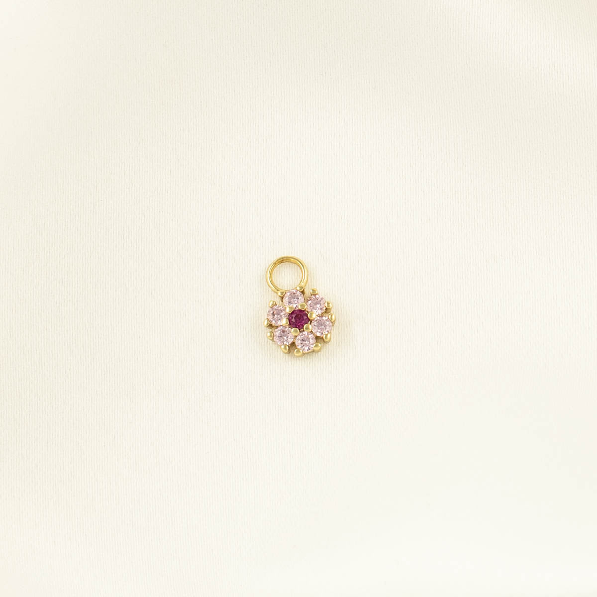 Myra Pink Zircon Flower Charm