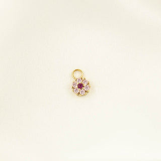 Myra Pink Zircon Flower Charm