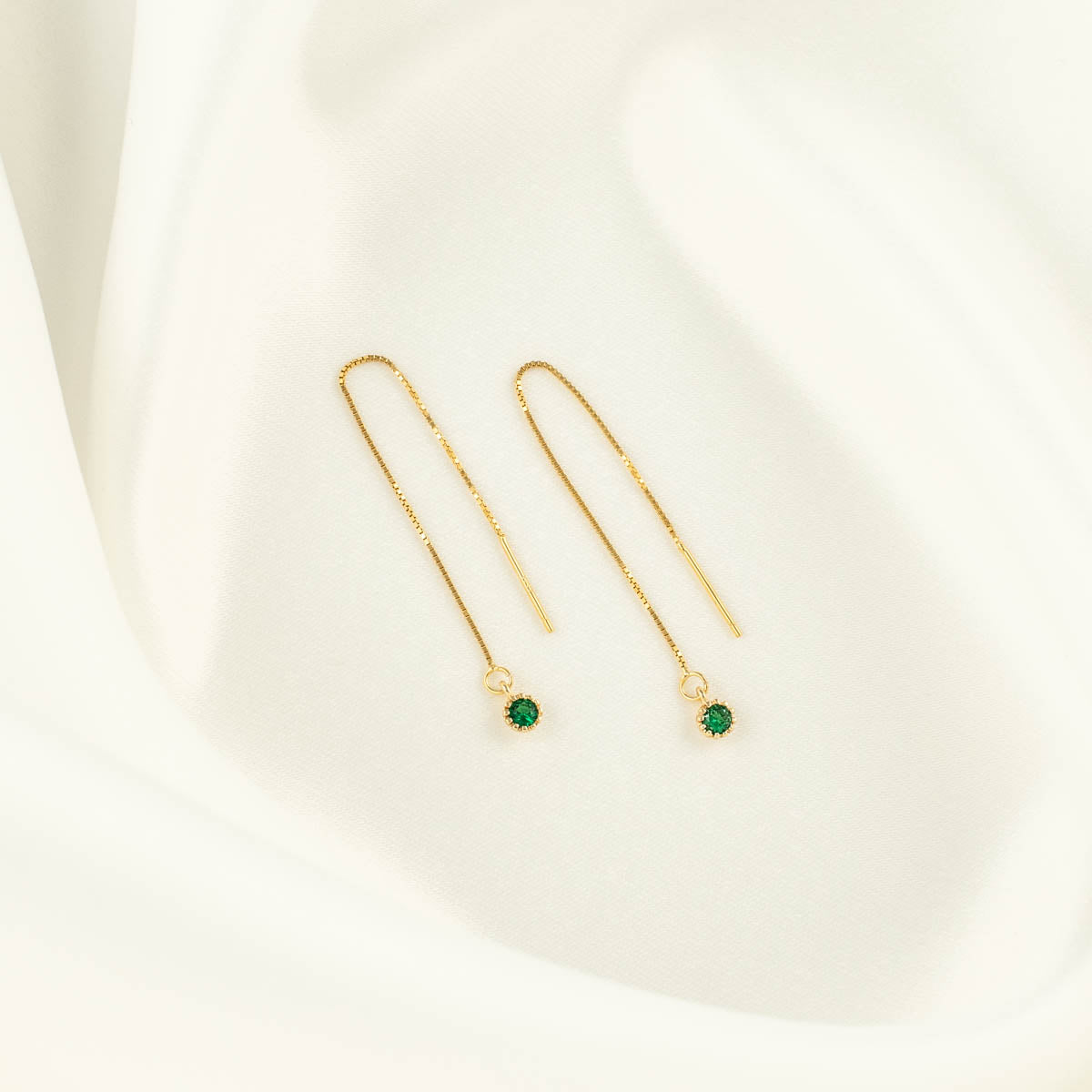 Natalia Green Zircon Threaders