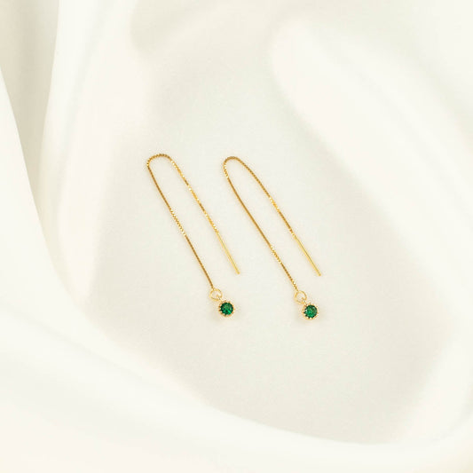 Natalia Green Zircon Threaders