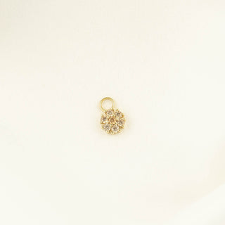 Olive Topaz Zircon Flower Charm