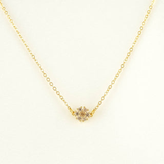 Olive Topaz Zircon Flower Necklace