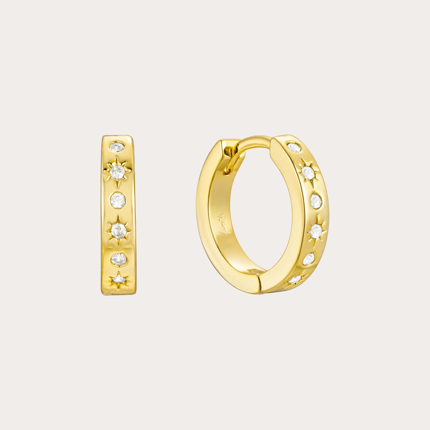 Dara White Zircon Hoops II