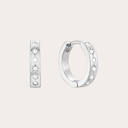 Dara White Zircon Hoops