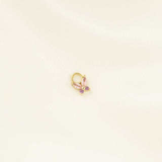 Sallie Pink Zircon Butterfly Charm