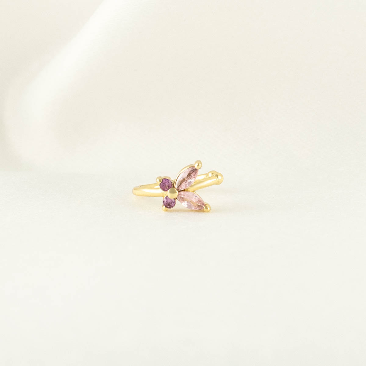 Sallie Pink Zircon Ear Cuff