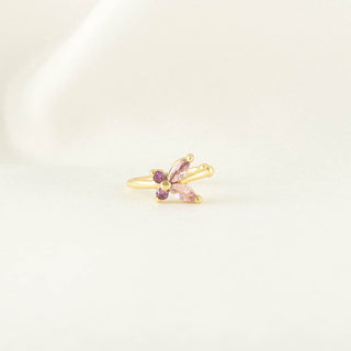 Sallie Pink Zircon Butterfly Ear Cuff