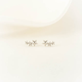 Skylar Star White Zircon Crawler Studs