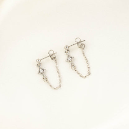 Stella Diamond Chain Studs