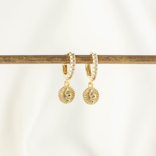 Sylvie Snake Embellished Hoops