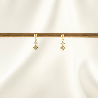 Temperance White Zircon Dangle Studs