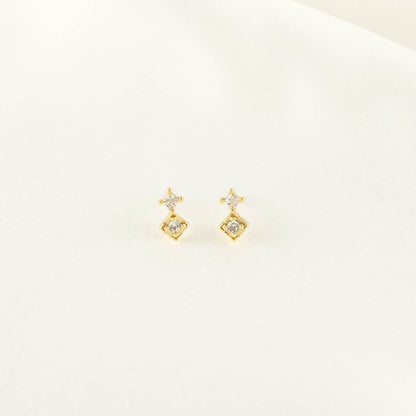 Temperance White Zircon Studs