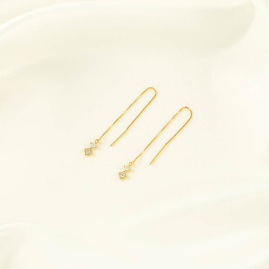 Temperance White Zircon Threaders