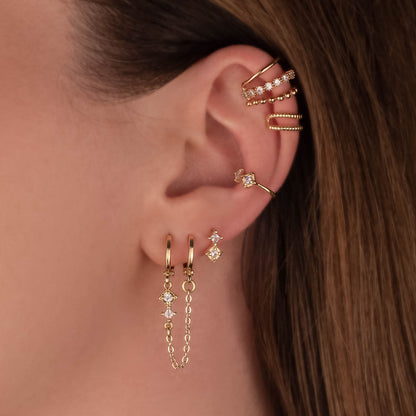 Temperance White Zircon Studs