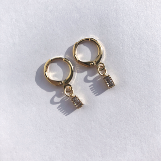 Grace Diamond Huggie Earrings [PRE-ORDER]